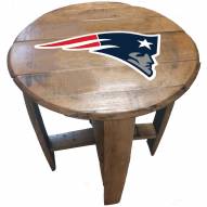 New England Patriots Oak Barrel Table