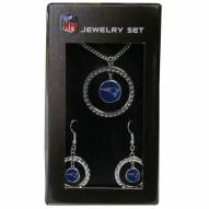 New England Patriots Rhinestone Hoop Jewelry Set