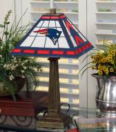 New England Patriots Stained Glass Mission Table Lamp