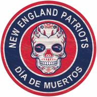 New England Patriots Sugar Skull 12" Circle Sign