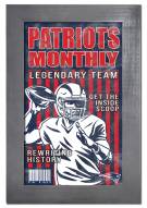 New England Patriots Team Monthly 11" x 19" Framed Sign