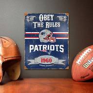 New England Patriots Vintage Metal Sign