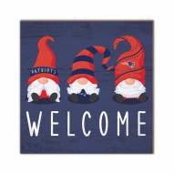 New England Patriots Welcome Gnomes 10" x 10" Sign