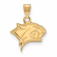 New Hampshire Wildcats College Sterling Silver Gold Plated Small Pendant