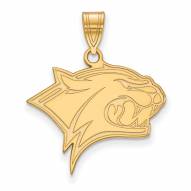 New Hampshire Wildcats Sterling Silver Gold Plated Large Pendant