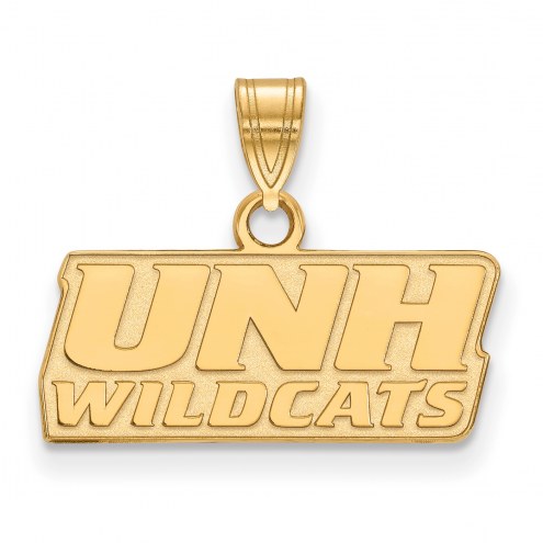 New Hampshire Wildcats Sterling Silver Gold Plated Small Pendant