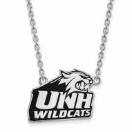 New Hampshire Wildcats Sterling Silver Large Enameled Pendant Necklace