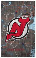 New Jersey Devils 11" x 19" City Map Sign