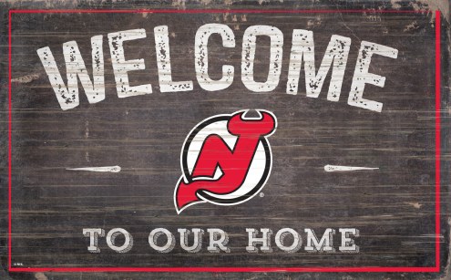 New Jersey Devils 11&quot; x 19&quot; Welcome to Our Home Sign