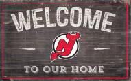 New Jersey Devils 11" x 19" Welcome to Our Home Sign