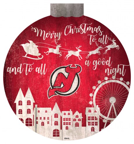 New Jersey Devils 12&quot; Christmas Village Wall Art