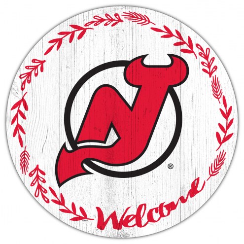 New Jersey Devils 12&quot; Welcome Circle Sign