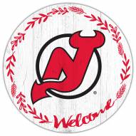 New Jersey Devils 12" Welcome Circle Sign