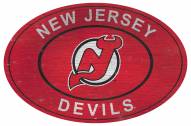 New Jersey Devils 46" Heritage Logo Oval Sign
