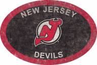 New Jersey Devils 46" Team Color Oval Sign