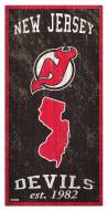 New Jersey Devils 6" x 12" Heritage Sign