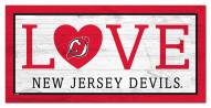 New Jersey Devils 6" x 12" Love Sign