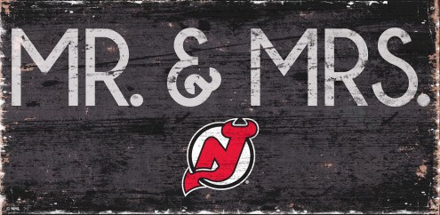 New Jersey Devils 6&quot; x 12&quot; Mr. & Mrs. Sign