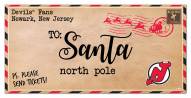 New Jersey Devils 6" x 12" To Santa Sign