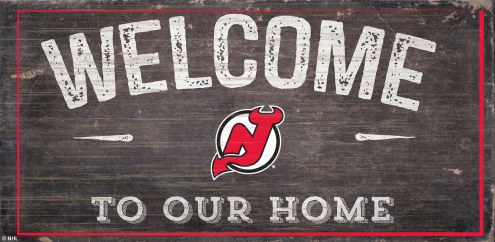 New Jersey Devils 6&quot; x 12&quot; Welcome Sign