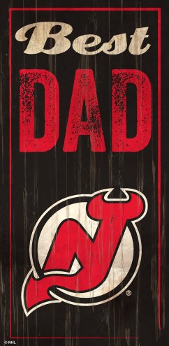 New Jersey Devils Best Dad Sign