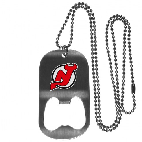 New Jersey Devils Bottle Opener Tag Necklace