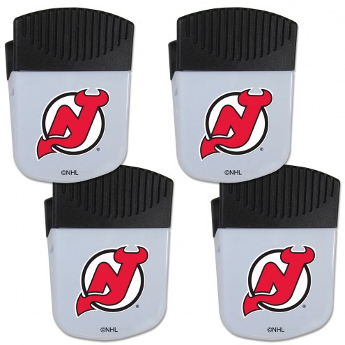 New Jersey Devils Chip Clip Magnet with Bottle Opener - 4 Pack