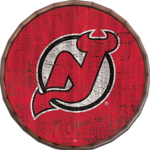 New Jersey Devils Cracked Color 16&quot; Barrel Top