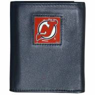 New Jersey Devils Deluxe Leather Tri-fold Wallet in Gift Box