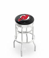 New Jersey Devils Double Ring Swivel Barstool with Ribbed Accent Ring