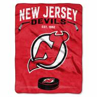 New Jersey Devils Inspired Plush Raschel Blanket