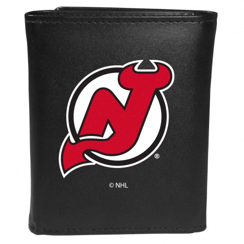 New Jersey Devils Large Logo Leather Tri-fold Wallet