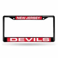 New Jersey Devils Laser Black License Plate Frame