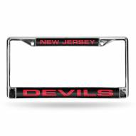 New Jersey Devils Laser Chrome License Plate Frame
