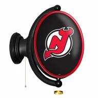 New Jersey Devils Oval Rotating Lighted Wall Sign