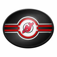 New Jersey Devils Oval Slimline Lighted Wall Sign
