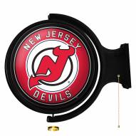 New Jersey Devils Round Rotating Lighted Wall Sign