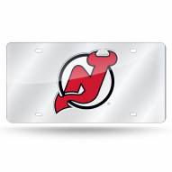 New Jersey Devils Silver Laser License Plate