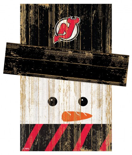 New Jersey Devils Snowman Head Sign
