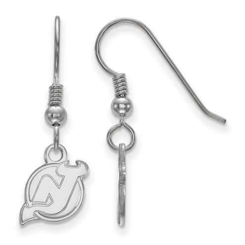 New Jersey Devils Sterling Silver Extra Small Dangle Earrings