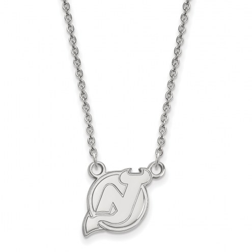 New Jersey Devils Sterling Silver Small Pendant Necklace