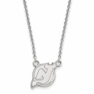New Jersey Devils Sterling Silver Small Pendant Necklace