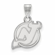 New Jersey Devils Sterling Silver Small Pendant