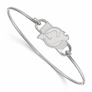 New Jersey Devils Sterling Silver Wire Bangle Bracelet