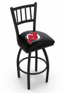 New Jersey Devils Swivel Bar Stool with Jailhouse Style Back