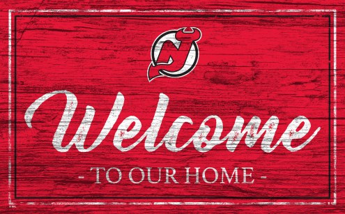 New Jersey Devils Team Color Welcome Sign