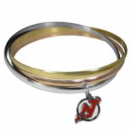 New Jersey Devils Tri-color Bangle Bracelet