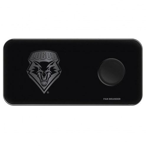 New Mexico Lobos 3 in 1 Glass Wireless Charge Pad