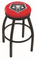 New Mexico Lobos Black Swivel Bar Stool with Accent Ring