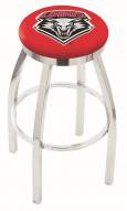 New Mexico Lobos Chrome Swivel Bar Stool with Accent Ring